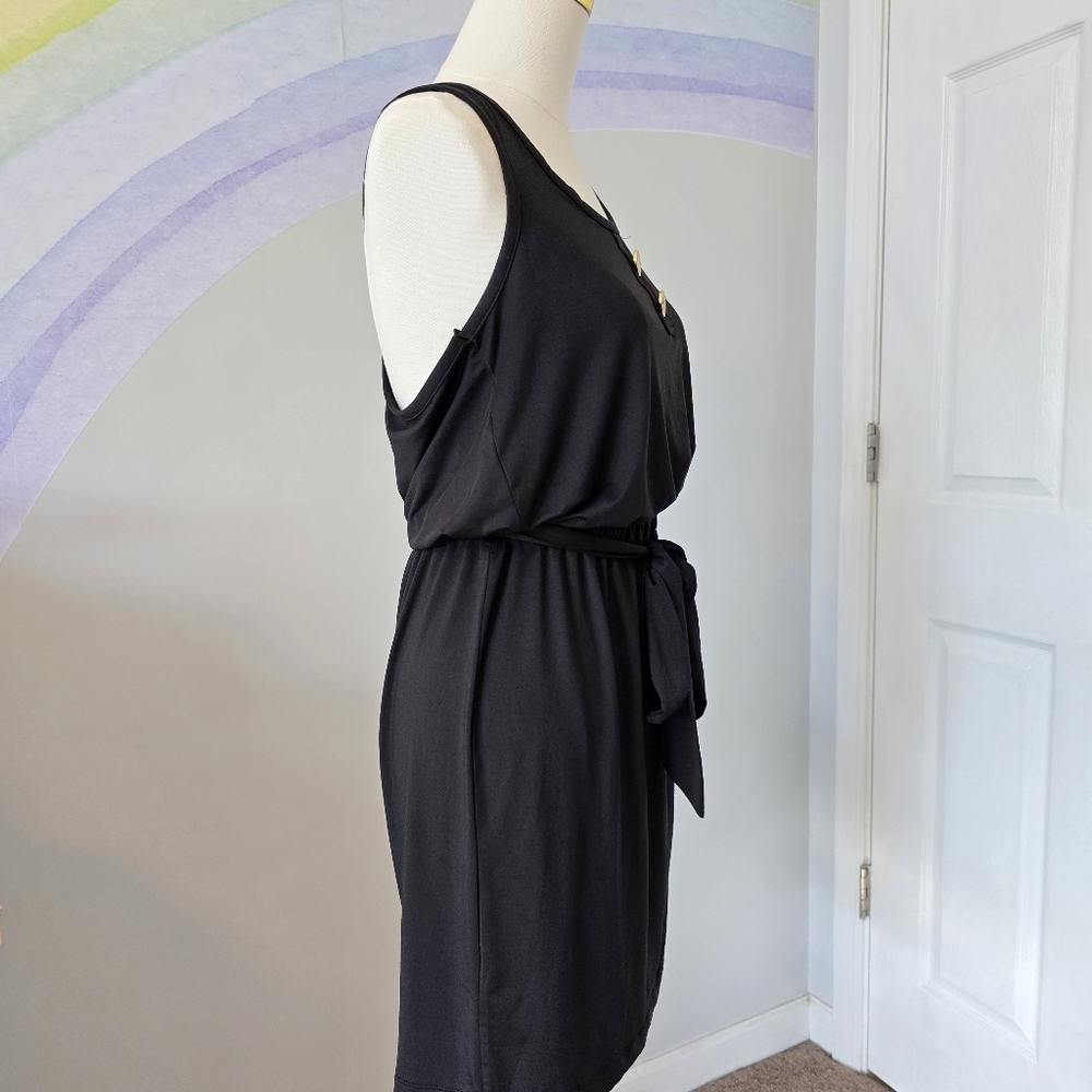 Mud Pie | Medium | Black Jersey Emory Racerback Tank Dress - Picture 2 of 7